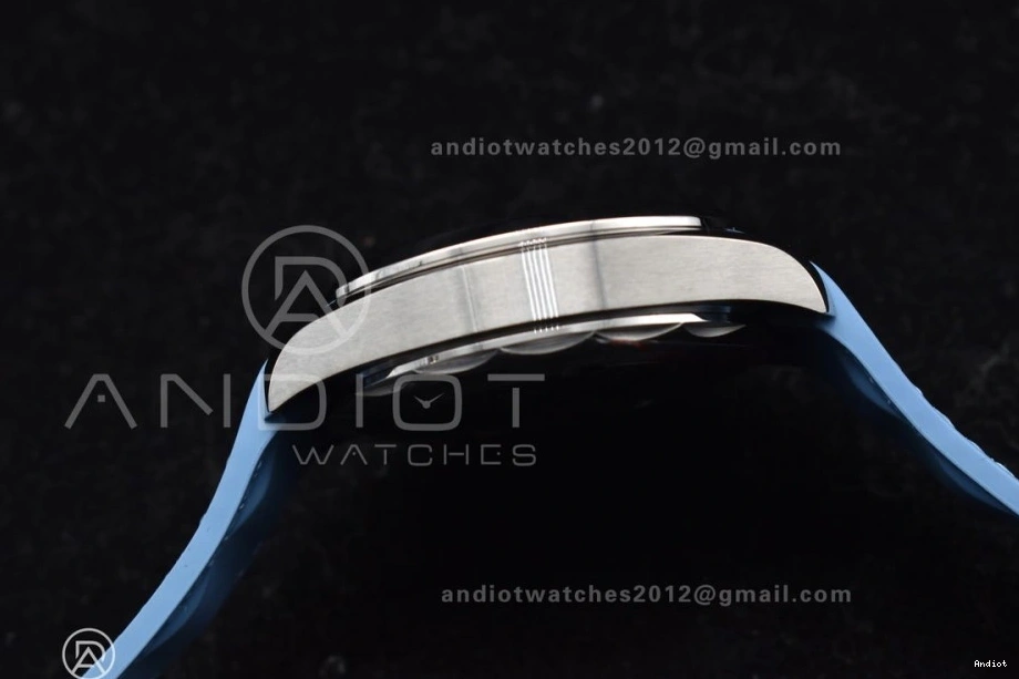 Best Strap 1:1 Summer VSF Clone A8938 Terra Rubber Aqua Worldtimer on Edition Super Blue Blue 43mm Dial GMT 0106